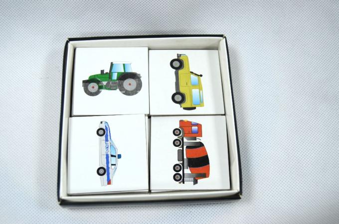 Disegni personalizzati Automobili di trasporto Memorie didattiche Cartoline da gioco per giovani e bambini in dimensioni personalizzate 2
