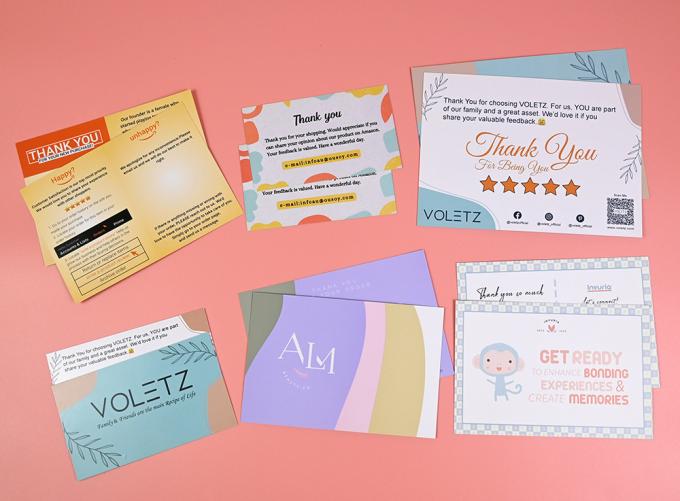 Dopo le vendite Feedback Review Cartolina personalizzata di lusso Cartoline di ringraziamento per le piccole imprese 9