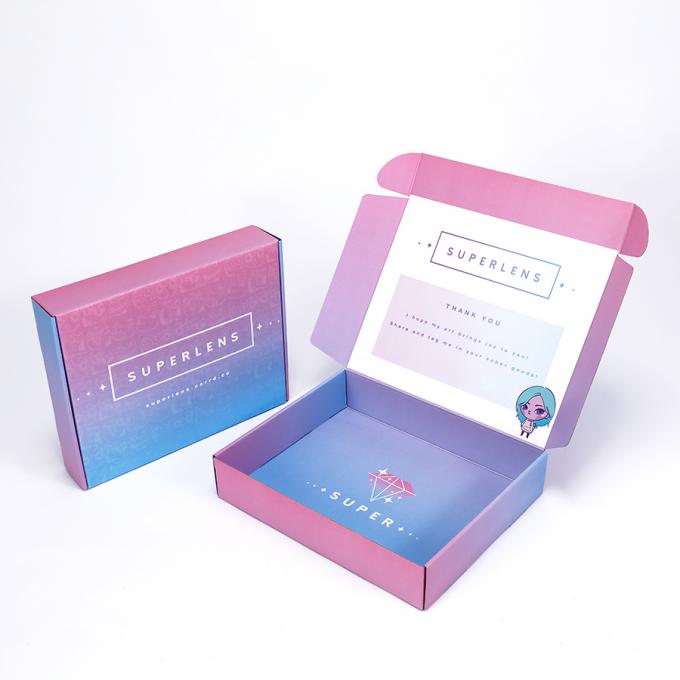 Ordine su misura Cosmetici rosa durevole Spedizione Imballaggio ondulato Regalo Mailer Scatola di spedizione 9