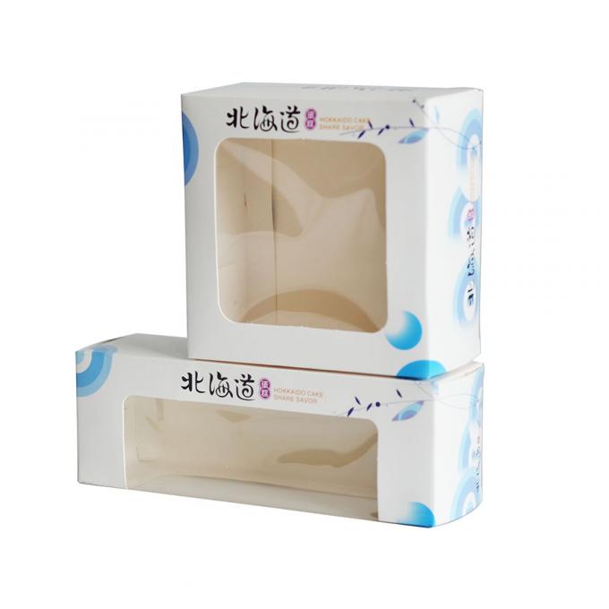 Cartoni di imballaggio pieghevoli con logo personalizzato per pasticceria biscotti regalo con finestra di plastica trasparente 4