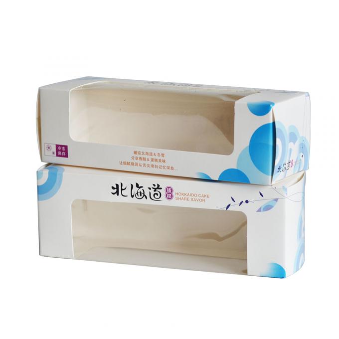 Cartoni di imballaggio pieghevoli con logo personalizzato per pasticceria biscotti regalo con finestra di plastica trasparente 6