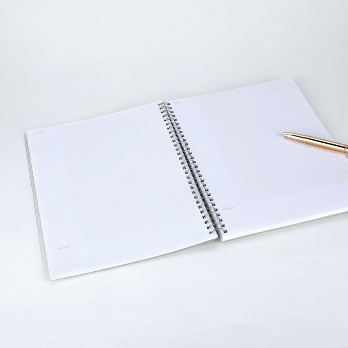 Logo personalizzato carta a ruolo largo per ufficio per studenti quaderni di scrittura a spirale con chiusura elastica 5