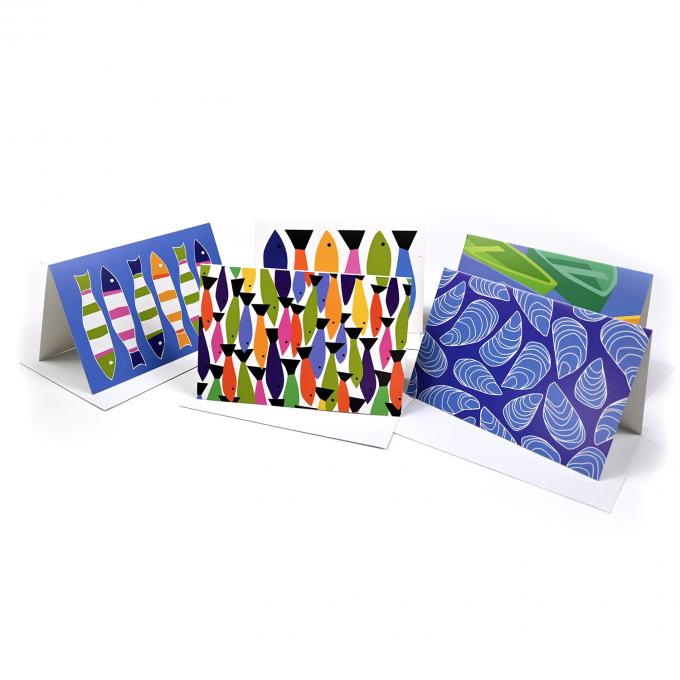 OEM Cartolina di ringraziamento piegata Cartoline di auguri Stampa Servizio Disegno personalizzato con busta 4