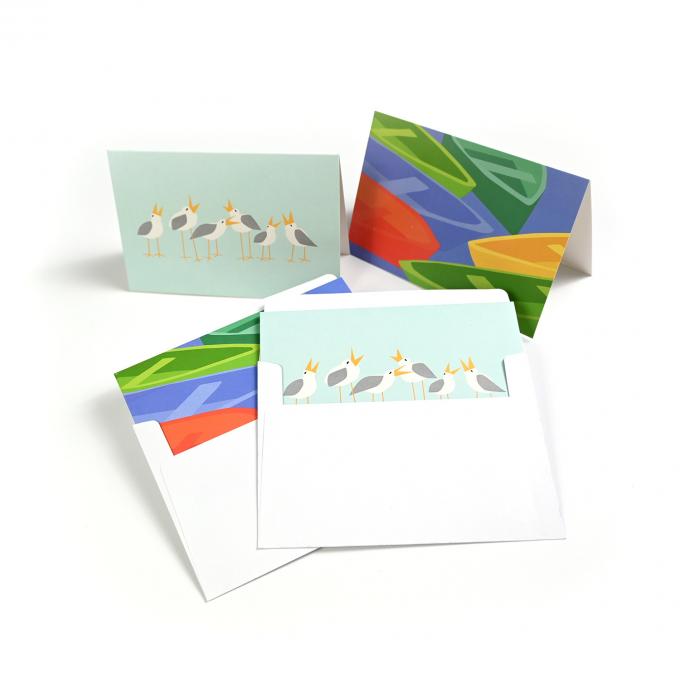OEM Cartolina di ringraziamento piegata Cartoline di auguri Stampa Servizio Disegno personalizzato con busta 7