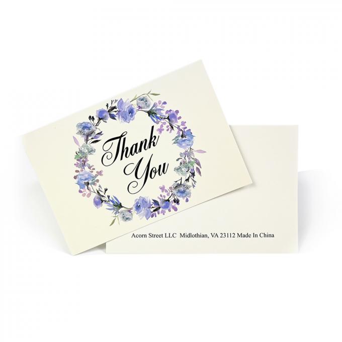 Disegno personalizzato di una carta di auguri stampata con fiori con buste e buste 3