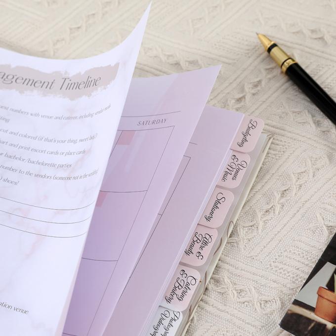 Giornaliere personalizzato in A4 A5 carta a spirale quaderni giornaliere wedding planner per donne 8