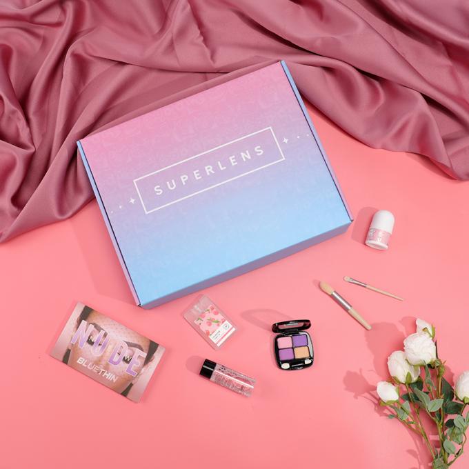 Ordine su misura Cosmetici rosa durevole Spedizione Imballaggio ondulato Regalo Mailer Scatola di spedizione 8