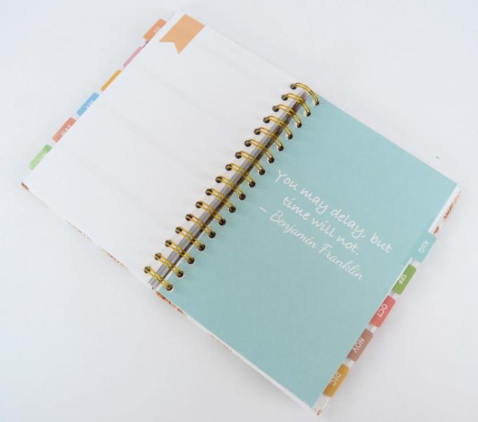 Notebook a copertina rigida a colla Stampa 6x8 pollici in oro Blank Spiral Bound Notebook 2