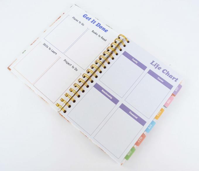 Organizzatore/Planificatore A5 Taglia Oro Rosa O filo a spirale CMYK 2021 Agenda Planner 3