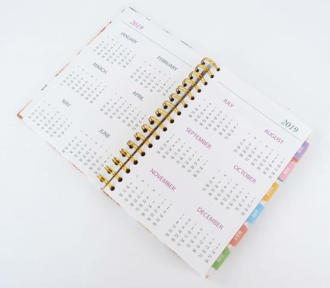 Organizzatore/Planificatore A5 Taglia Oro Rosa O filo a spirale CMYK 2021 Agenda Planner 4