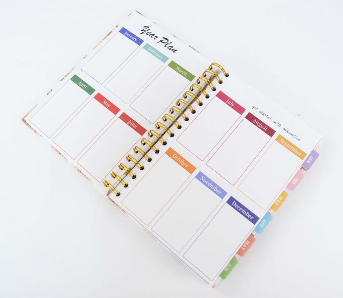 Organizzatore/Planificatore A5 Taglia Oro Rosa O filo a spirale CMYK 2021 Agenda Planner 5