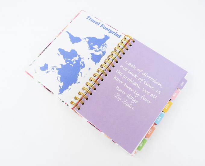 Notebook a copertina rigida a colla Stampa 6x8 pollici in oro Blank Spiral Bound Notebook 5