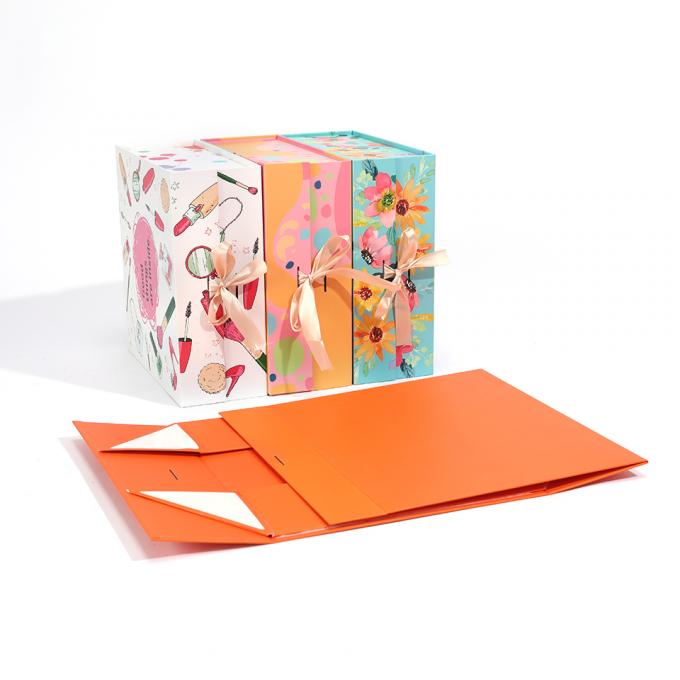 Dimensioni personalizzate Accepted Magnetic Foldable Gift Box con stampa a colori CMYK Pantone 10