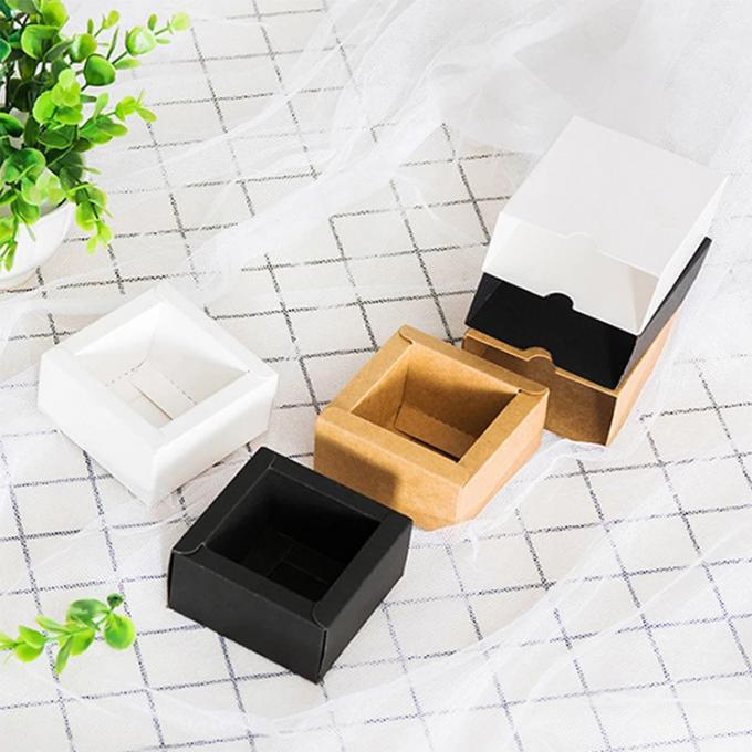 Logo personalizzato imballaggio regalo Kraft nero riciclabile scatola di cartone per matrimonio favore 8