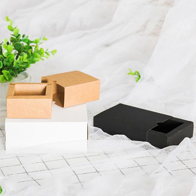 Logo personalizzato imballaggio regalo Kraft nero riciclabile scatola di cartone per matrimonio favore 9