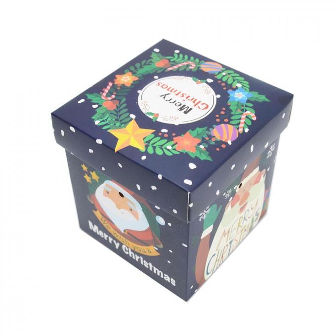 Scatola regalo di Natale con coperchio fatta di carta rivestita in dimensioni personalizzate per l'imballaggio regalo 6