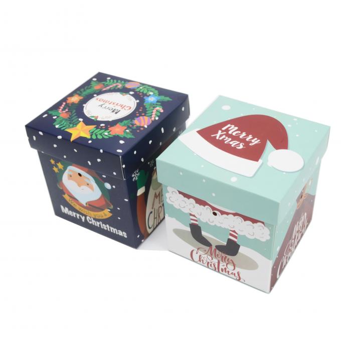 Scatola regalo di Natale con coperchio fatta di carta rivestita in dimensioni personalizzate per l'imballaggio regalo 5