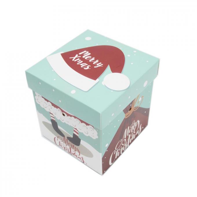 Scatola regalo di Natale con coperchio fatta di carta rivestita in dimensioni personalizzate per l'imballaggio regalo 7