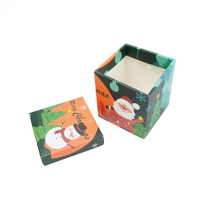 Scatola regalo di Natale con coperchio fatta di carta rivestita in dimensioni personalizzate per l'imballaggio regalo 12