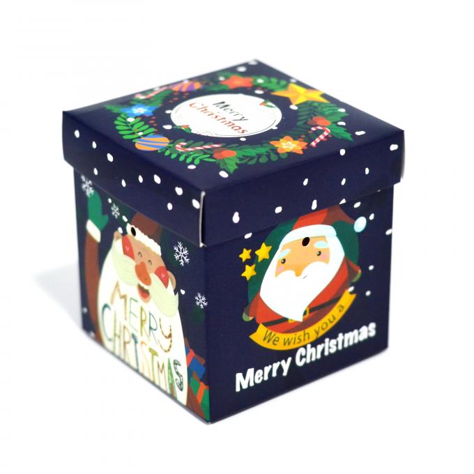 Scatola regalo di Natale con coperchio fatta di carta rivestita in dimensioni personalizzate per l'imballaggio regalo 13