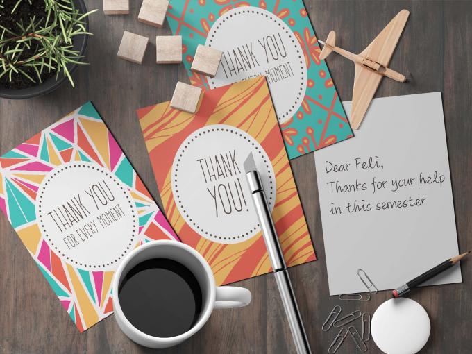 Cartoline di auguri in carta con logo personalizzato 7