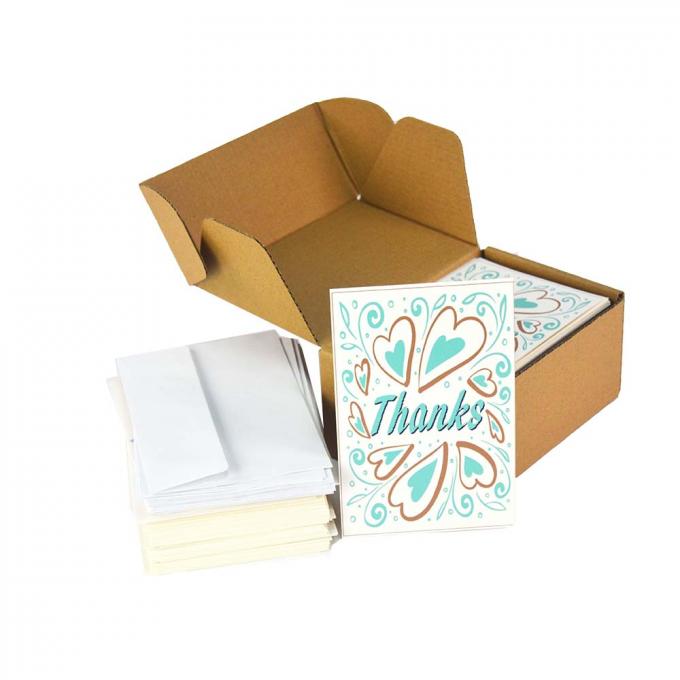 Carta di stampa su misura riciclabile Film di laminazione Classic Kraft Grazie note 4