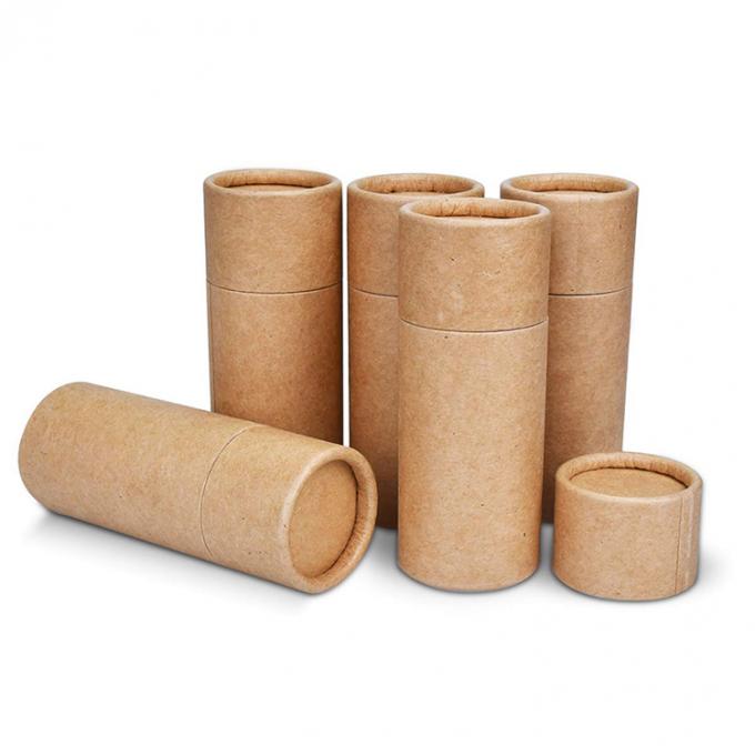 Scatola di imballaggio del tè con logo personalizzato riciclabile Kraft Paper Tube Gift Cylinder Tube Box 6