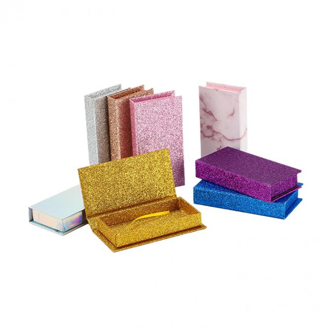 Scatola di vendita al dettaglio con stand personalizzato con logo stampato elegante cartone regalo di moda vuoto glitter falso ciglia scatola di imballaggio 1