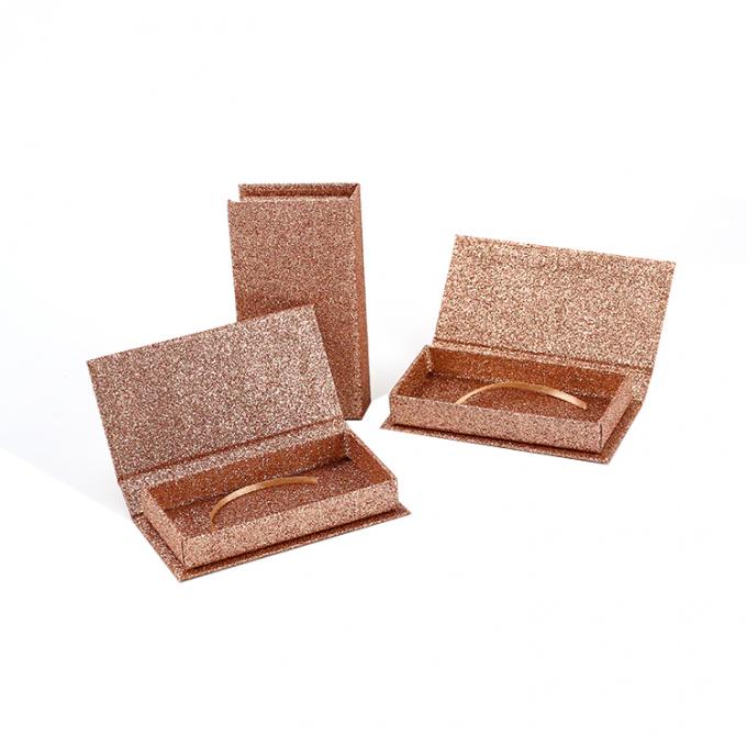 Scatola di vendita al dettaglio con stand personalizzato con logo stampato elegante cartone regalo di moda vuoto glitter falso ciglia scatola di imballaggio 5