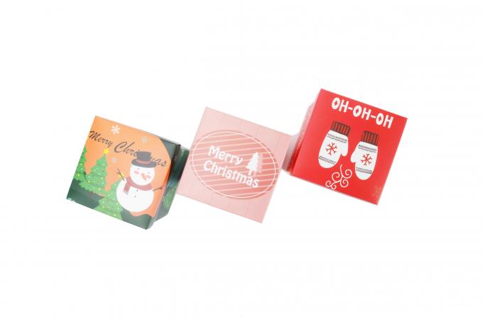 Personalizzazione Xmas Babbo Natale pupazzo di neve imballaggio piccolo regalo stampato regalo di Natale scatole di caramelle con tappo 6