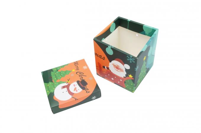 Personalizzazione Xmas Babbo Natale pupazzo di neve imballaggio piccolo regalo stampato regalo di Natale scatole di caramelle con tappo 10
