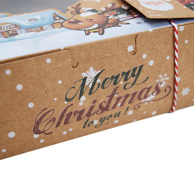 Scatola regalo per ciambelle natalizie con finestra trasparente personalizzata e accattivante 3