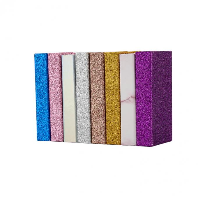 Scatola di vendita al dettaglio con stand personalizzato con logo stampato elegante cartone regalo di moda vuoto glitter falso ciglia scatola di imballaggio 0