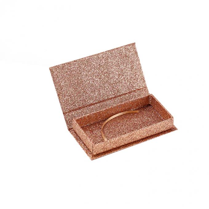 Scatola di vendita al dettaglio con stand personalizzato con logo stampato elegante cartone regalo di moda vuoto glitter falso ciglia scatola di imballaggio 2