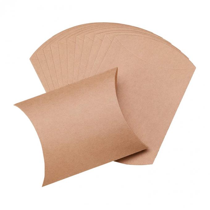 Custom Logo Heavy Duty Kraft Pillow Shape Candy Paper Box per la soluzione di stoccaggio di caramelle 6