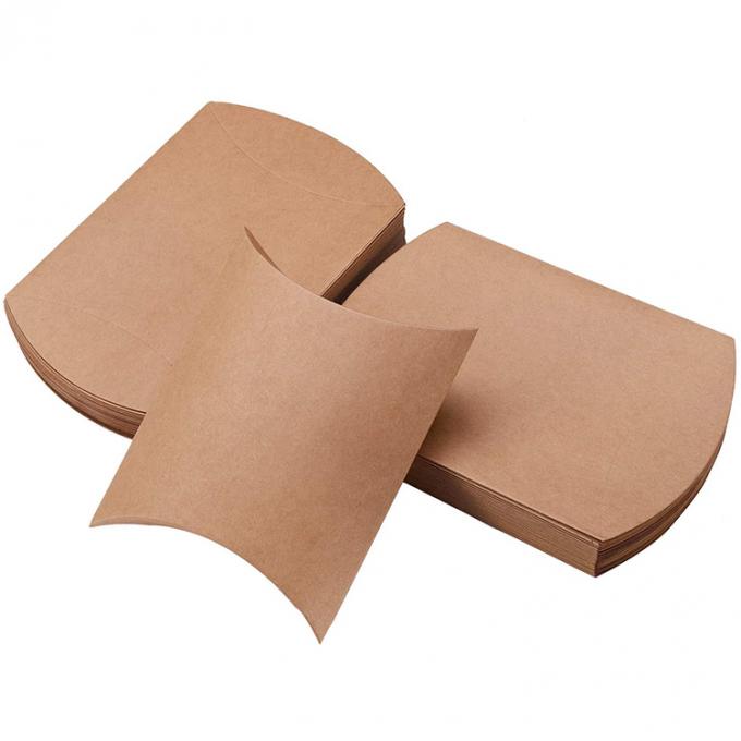 Custom Logo Heavy Duty Kraft Pillow Shape Candy Paper Box per la soluzione di stoccaggio di caramelle 8