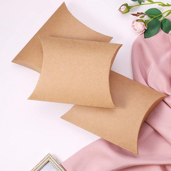 Custom Logo Heavy Duty Kraft Pillow Shape Candy Paper Box per la soluzione di stoccaggio di caramelle 11