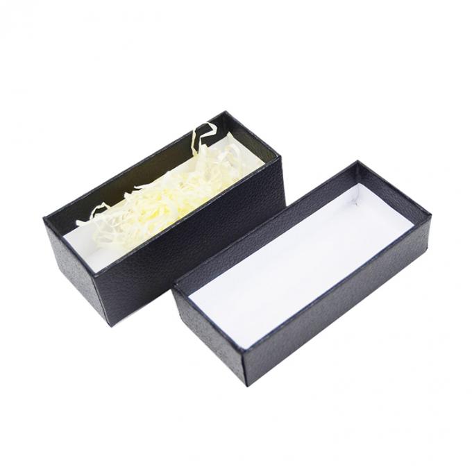 Scatole auto-eleganti Custom Luxury Black Hard Paper Necklace Packaging Gioielli Perfume Scatola di carta con coperchio 2