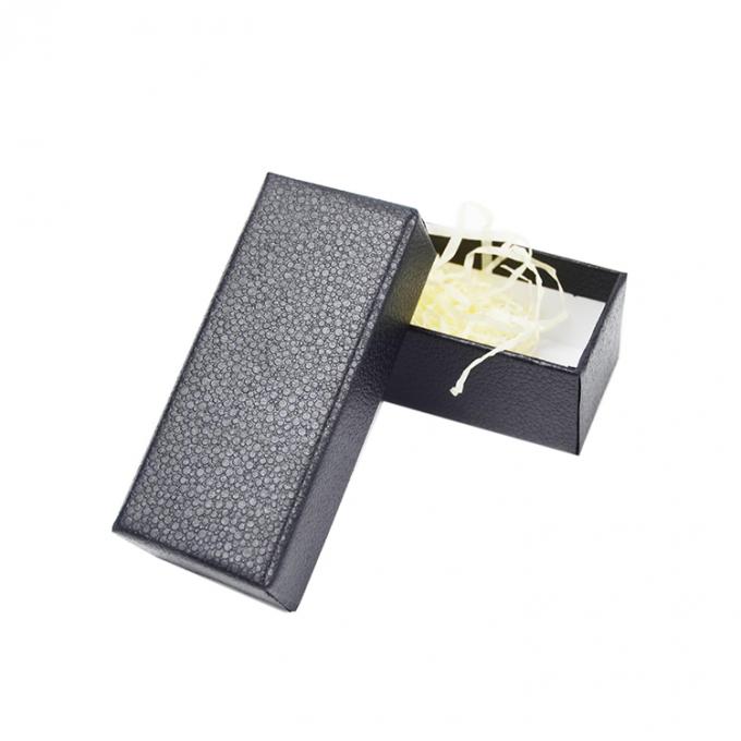Scatole auto-eleganti Custom Luxury Black Hard Paper Necklace Packaging Gioielli Perfume Scatola di carta con coperchio 3