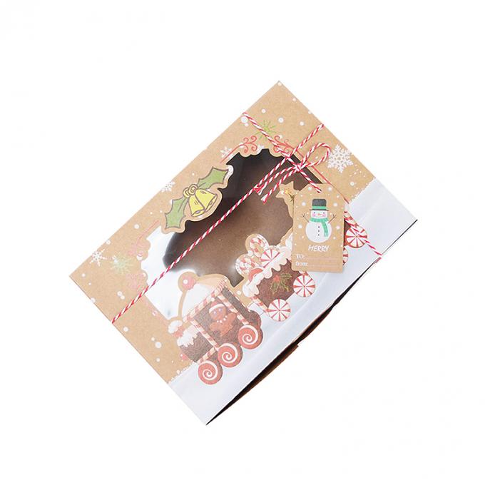Scatola regalo per ciambelle natalizie con finestra trasparente personalizzata e accattivante 2