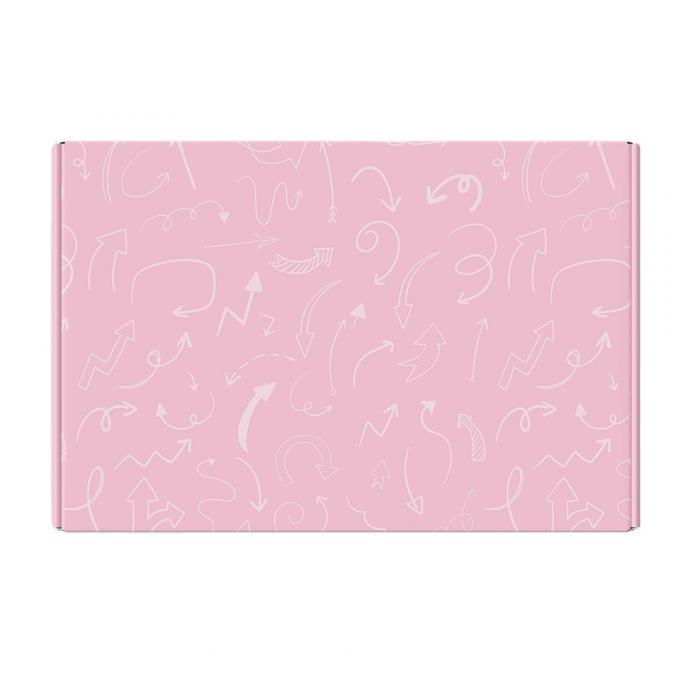 Indumenti a taglio a striscia personalizzati Mailer Cartoncino di carta imballaggio ondulato scatole di spedizione rosa 9