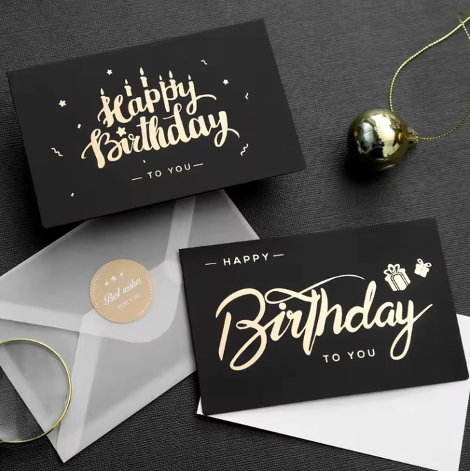 Cartolina regalo di compleanno a prova di luce personalizzabile Busta di carta perle riciclabile 1
