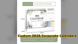 Calendario desktop 2026 personalizzato per il marchio aziendale