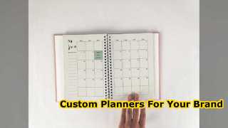 Stampa di planner con copertina rigida personalizzata per il tuo marchio