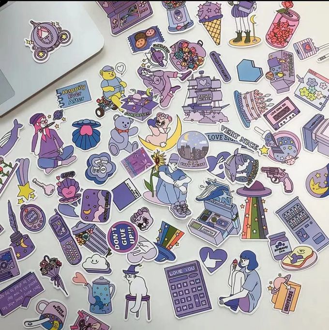 Stampa su misura Cartone adesivo autoadesivo adesivo PVC Vinyl Die Cut adesivi impermeabili 0